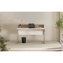 Home Affaire Schreibtisch HOME AFFAIRE "Stranda, Arbeitstisch im Skandi Style, Bürotisch in zwei Farben", beige (weiß skandi eiche), B:120cm H:92cm T:60cm, Tische, Schreibtisch, moderner Computertisch, wohnliches Home Office