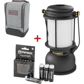 Petromax LM500 LED Laterne Schwarz Set inklusive Akku und Tasche PX-LM500 + PX-18650-BAT + LM500-BAG