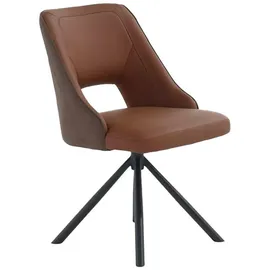 Jockenhöfer Drehstuhl Milo Leder braun 2er Set