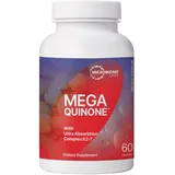 Microbiome Labs - MegaQuinone K2 - 7 (60 Kapseln) | Vitamin K2 für Knochen-, Nerven- und Herzgesundheit, mit Magnesiumglycinat und Zinkbisglycinat für bessere Verwertung, Energie Supplement