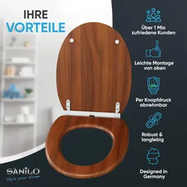 Sanilo WC-Sitz Mahagoni