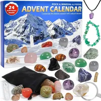 Luxuskollektion Adventskalender 2024 Kinder Kristalle Fossilien Edelsteine Weihnachtskalender