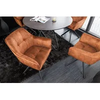 Riess-Ambiente Stuhl LOFT kupferbraun Samt drehbar Metallgestell schwarz mit