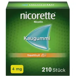 nicorette 4 mg Nikotinkaugummi freshfruit zur Raucherentwöhnung 210 St Kaugummi