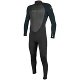 O'Neill Wetsuits Jungen Reactor II 3/2mm Back Zip Full Wetsuit Neoprenanzug, Black/Slate, 6