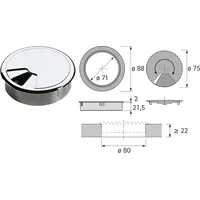 Hettich Kabeldurchlass Ø 80 mm 9133726
