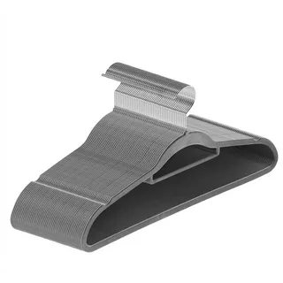 Juskys Kleiderbügel Samt 50er Set - Bügel rutschfest, schmal, - Grau