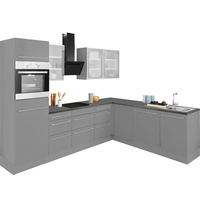 OPTIFIT Winkelküche »Bern«, Stellbreite 285x225 cm, wahlweise mit E-Geräten grau
