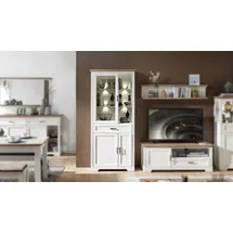 Innostyle Vitrine Jasmin 93 x 42 x 204 cm Weiß