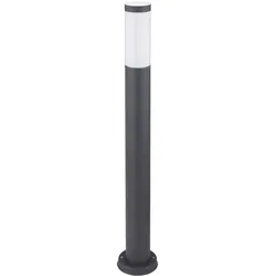 Außen Steh Leuchte ANTHRAZIT Garten Beleuchtung Edelstahl Säulen Stand Lampe im Set inkl. LED Leuchtmittel
