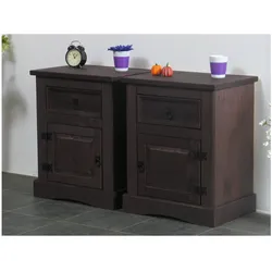 2x Nachtschrank New Mexiko Mexico Nachttisch Nachtkonsole Schrank kolonial