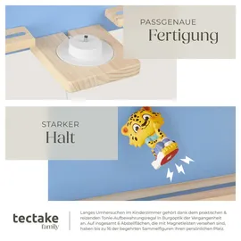 Tectake tectake® Wandregal, für bis zu 16 Tonies, abgerundete Ecken, 56 x 15,5 x 43 cm, unsichtbare Aufhängung