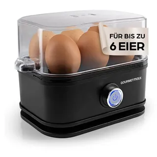 DS PRODUKTE Eierkocher 6 Eier + Eipicker Schwarz