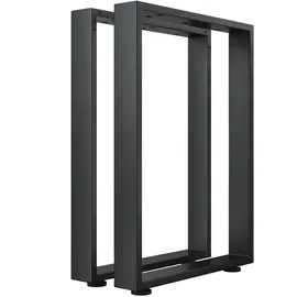 GGM Möbel 2er-Set U Stehtisch Kufen | Schwarz | 1er-Set | Füße: 6x6cm | B58xH105cm | U Bartisch Kufen, Bartisch Kufen