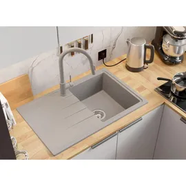 Primagran Mailand S067 rechts Einbau Granit grau Handbetätigung 780 x 500 mm