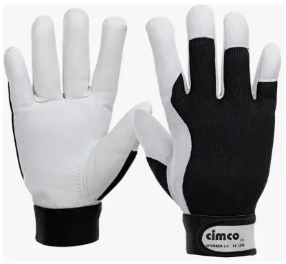 Cimco Arbeitsschutzhandschuhe Worker 2.0, schwarz/weiß, Größe: 11/XXL