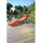 Garden Pleasure Nassau 186 x 55 x 60 cm braun/rot inkl. Auflage klappbar