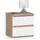 abamihome Nachtschrank Akord 40 x 40 x 35 cm Weiß