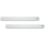 LED-Nachtlicht mit Bewegungsmelder, 1200-mAh-Akku, magnetisch und tragbar, energiesparend, 2er-Pack, große Ausführung