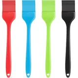BOHUIZ 4 Stück Silikon Backpinsel, Silikonpinsel Küchenpinsel Basting Pastry Brush Pinsel Küchefür backen, Kochen, Grillen, BBQ (Rot, Schwarz, Blau, Grün)