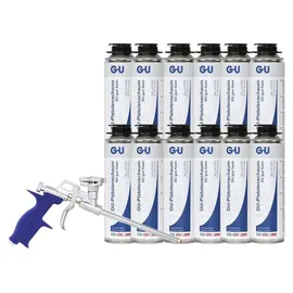 Gretsch-Unitas Pistolenschaum Montageschaum Set 12 x 500 ml grau
