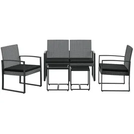 vidaXL Garten-Essgruppe 5-tlg. Dunkelgrau