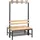 C+P Garderobenbank 165,0 x 100,0 x 75,6 cm buche / anthrazit, doppelt