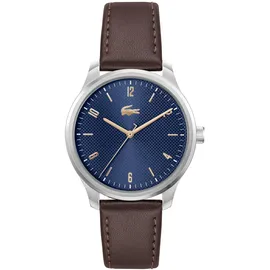 Lacoste Lisbon braun, Armbanduhren, Kinder, Quarzuhr, Armbanduhr, Herrenuhr, Mineralglas, Lederarmband