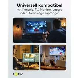 goobay Ultra96 HDMI Kabel HDMI auf HDMI 1 m Schwarz/Gold