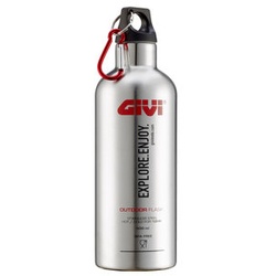 Thermo Trink-Flasche Edelstahl 500 ml, BPA frei grau