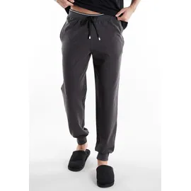 Bugatti Pyjamahose "Bologna", Herren, Gr. 58, N-Gr, grau (grau, dunkel, melange), Obermaterial: 51% Polyester, 46% Baumwolle, 3% Elasthan, lang, Hosen Pyjamahose, mit Seitentaschen, niedriger Bund, bequem, elastisch, Materialmix