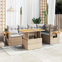 vidaXL Garten-Lounge-Set 6-tlg. beige