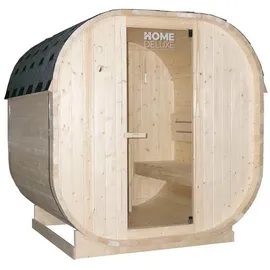 Home Deluxe CUBE inkl. 6 kW Ofen + int. Steuerung + Dachkranz
