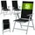 CASARIA Bern Gartenstuhl 60 x 65 x 111 cm silber/anthrazit klappbar 4 St.