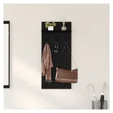 vidaXL Nachttisch 40 x 10 x 90 cm Schwarz Eichen-Optik