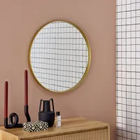 Sweeek Runder Metallspiegel Ø 60cm Goldfarben - sweeek