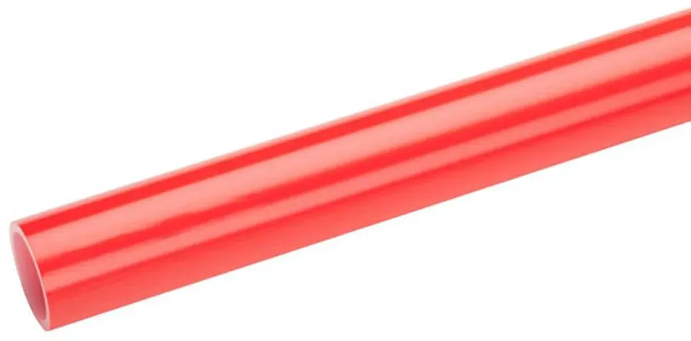PE-Xa Rohr in Rot mit erhöhter Stabilisierung gegenüber Wärmealterung (Ausführung: 90 x 8.2 mm)