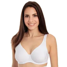 SASSA Damen BH Bügel doppelt vorgeformt, Einfarbig, Gr. 75C, Weiß - 75C