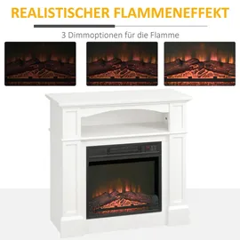 Homcom Standkamin Elektrokamin 1800 W Weiß