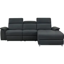 PLACES OF STYLE »Pareli, L-Form, 259cm,m. Recamiere, Echtleder, Kunstleder, Webstoff«, man. o. elektr. Relaxfunktion, USB/Kopfteilverstellg u. LED