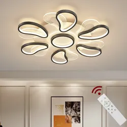 Eurotondisplay LED Deckenlampe 2139-6HS 82cm schwarz lackierte Metallrahmen Fernbedienung Lichtfarbe/Helligkeit einstellbar dimmbar A+