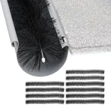 Relaxdays Dachrinnenbürste 10er Set 100 x 12 cm Schwarz