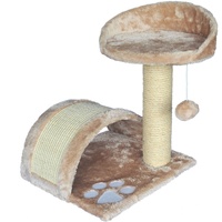 Katzenbaum Katzenbaum mit Kratzbrett Aufsichtsplatform Höhe ca. 43 cm Farbe beige, Bodenplatte 35 x 35 cm, Sisalsäule Durchmesser 8 cm, Kratzbaum, Model 6100