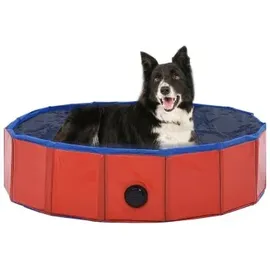 vidaXL Hundepool Faltbar Rot 80 cm 20 cm