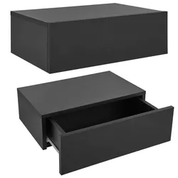 2er Set Nachttisch hängend - Schwarz