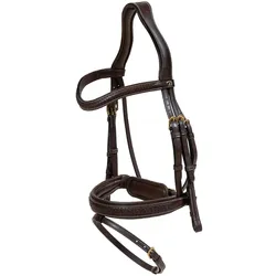 Dyon Geflochtene Trense mit schwedischen Reithalfter D Collection - schwarz - Warmblut