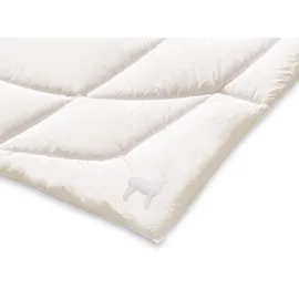 Künsemüller Alpaka Leicht-Steppbett 135x200cm 8 cm, hoch – weiß