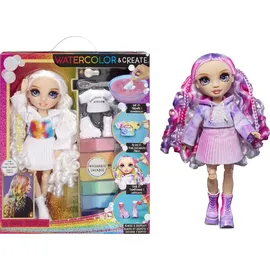 MGA Entertainment Rainbow High WaterColor & Create NEW Theme Dolls- purple eyes