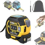3-in-1 Laser-entfernungsmesser – Reichweite Bis Zu 40 M – Mit Laser-fadenkreuz – Maßband – Speicher Für 20 Messwerte – Crezuo