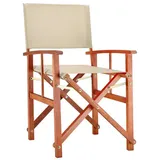 CASARIA Casaria® Gartenstuhl Holz Klappbar 160kg Belastbar Bezug 30° Waschbar Armlehne Klappstuhl Garten Balkon Camping